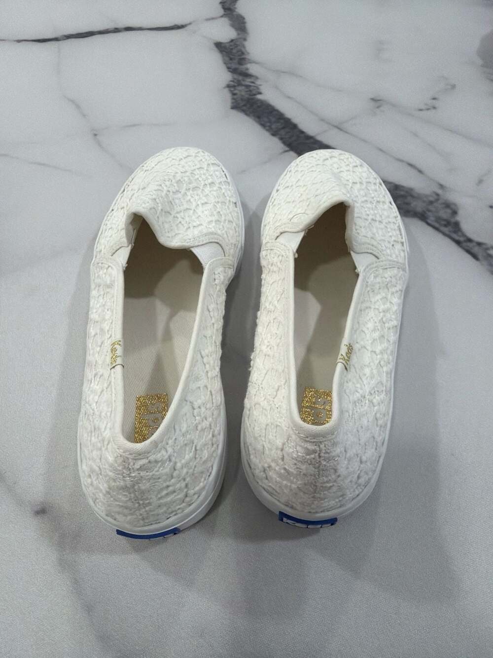 Keds Women's Double Decker Crochet Sneaker Size 8 color white - Picture 5 of 5